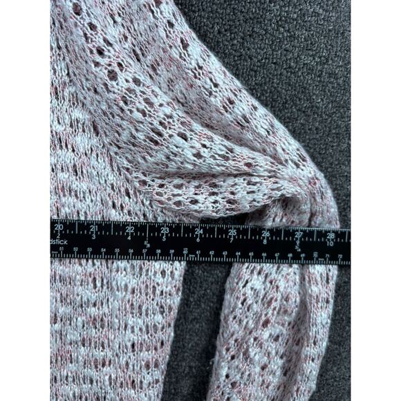 Lane Bryant Loose Knit Open Front Cardigan Womens Sz 18/20 Burgundy Long sleeve - Picture 7 of 7